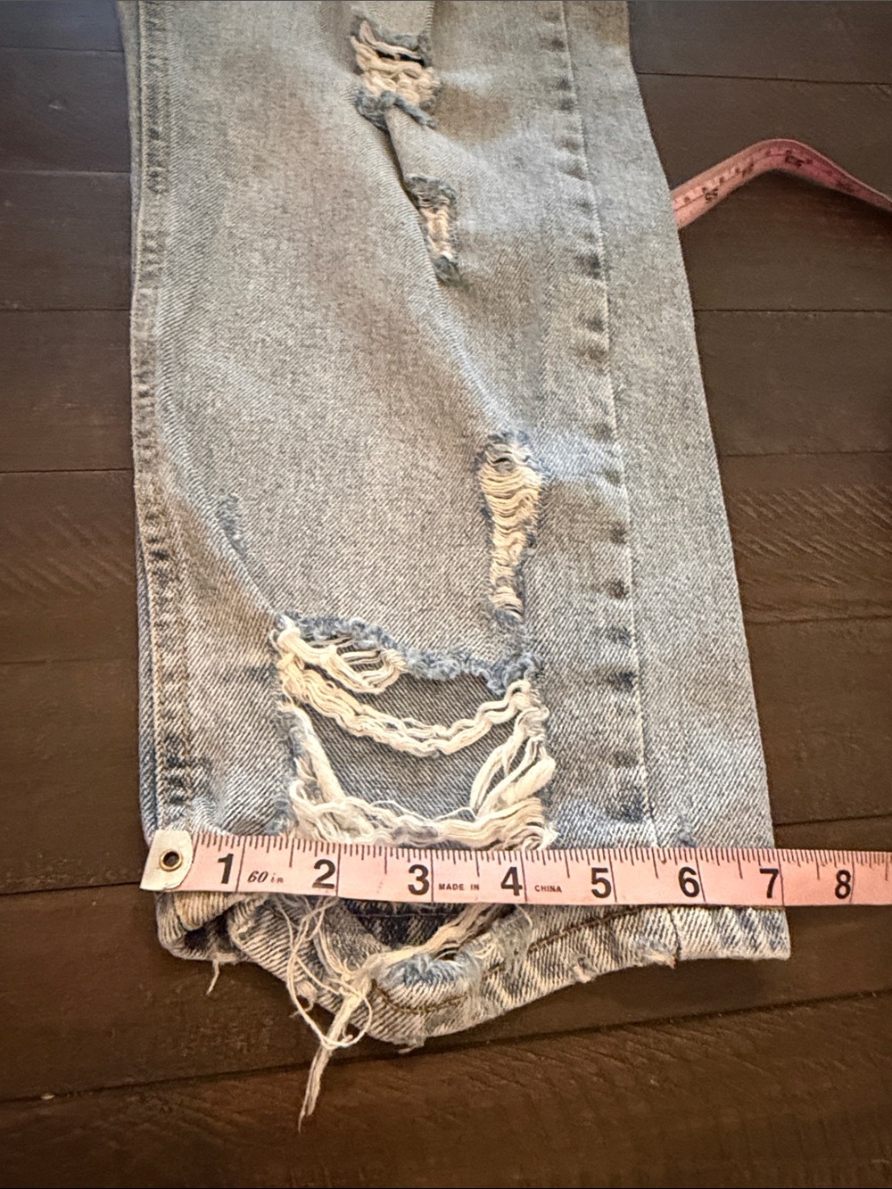 Anthropologie Avec Les Filles Light Blue Distressed Cropped Girlfriend Jeans - Picture 11 of 11